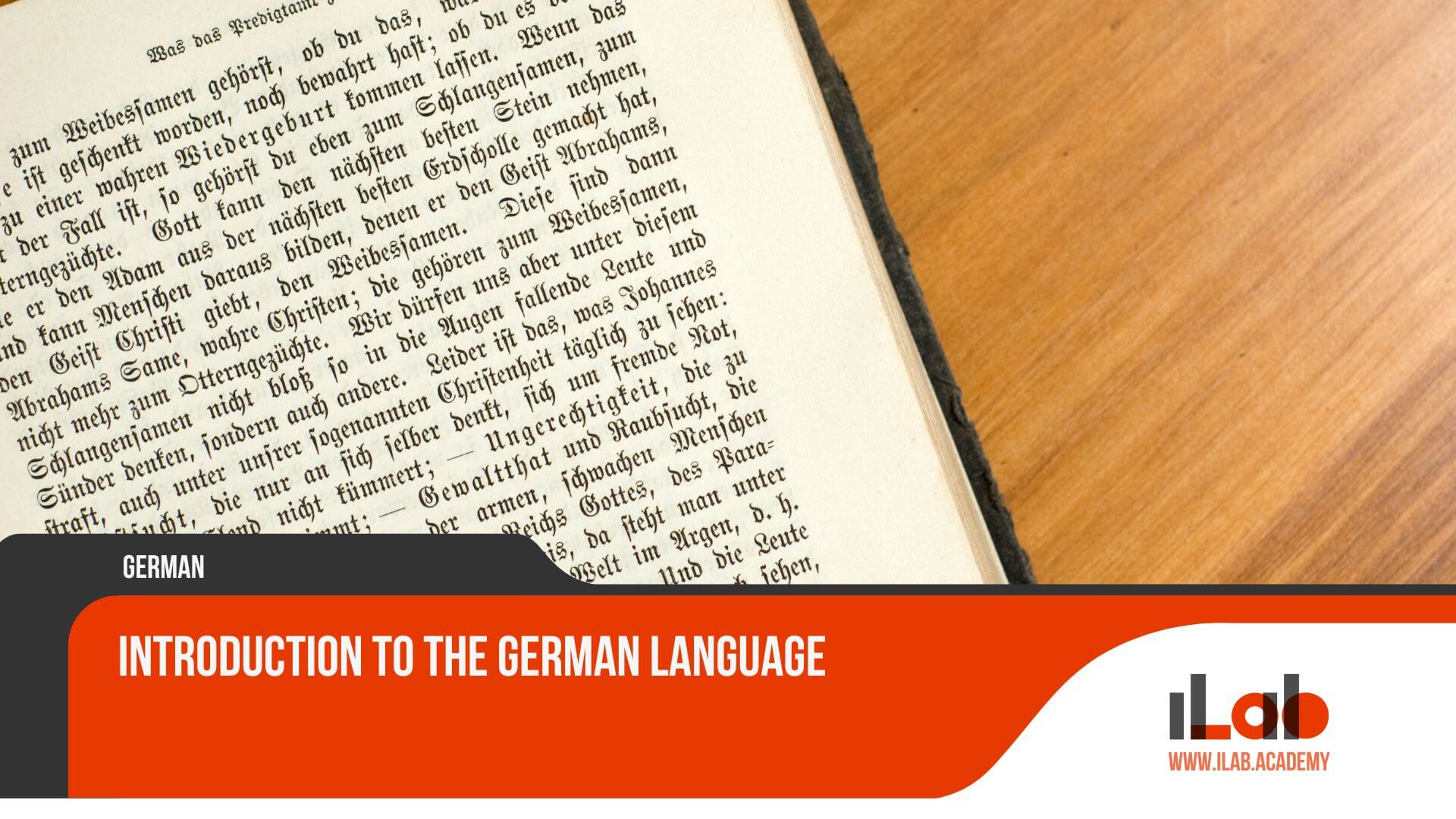 Introduction to the German Language